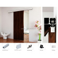 Modern sliding barn door hardware aluminum track and aluminum cover valance